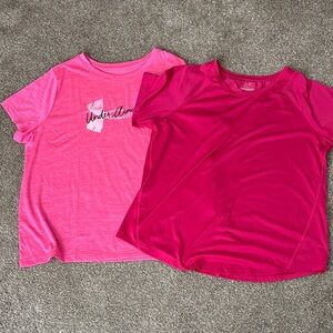 Under Armour women’s Bright Pink and Fuchsia Tees
